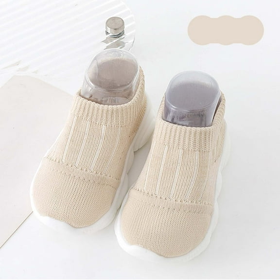 LIUYUNNN Child Solid Color Sock Shoes with Soft Rubber Soles Slipper Outdoor Slipper for Boys Girls toddler on shoes 19.00 Boys Girls Four Seasons Outfits