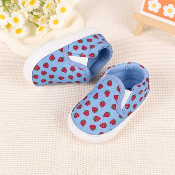 LIUYUNNN Classic Baby Sneakers With Cartoon Print For Walking And Rubber Sole Lightweight Shoes For Toddlers And Girl Kids Shoes, Size 0-6 Months