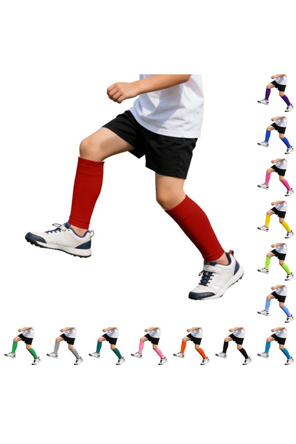 Compression Stockings Women Children's Stress Socks With Protective Leg Guards And Sweat Absorbing Feature No Leg Socks For Children's Sports 9 18 Years, One Size