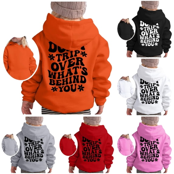 LIUYUNNN Girl's Hoodie Long Sleeve Soft Sweatshirt Graphic Hoody Kids Cute Pullovers Top Clothes For Girls Kids Wearable Blanket Hoodie, Size 12-13 Years