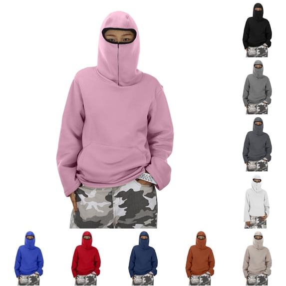 LIUYUNNN Girls Boys Hooded Sweatshirt With Soft Warm For Kids Casual Outerwear And Comfort Big Boy Hoodie, Size 7-8 Years