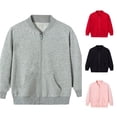 thumbnail image 1 of LIUYUNNN Girls Zip Up Jackets Kids Fall Long Sleeve Sweatshirts Outerwear With Pockets Girl Coats 6-7, Size 14-18 Years, 1 of 7