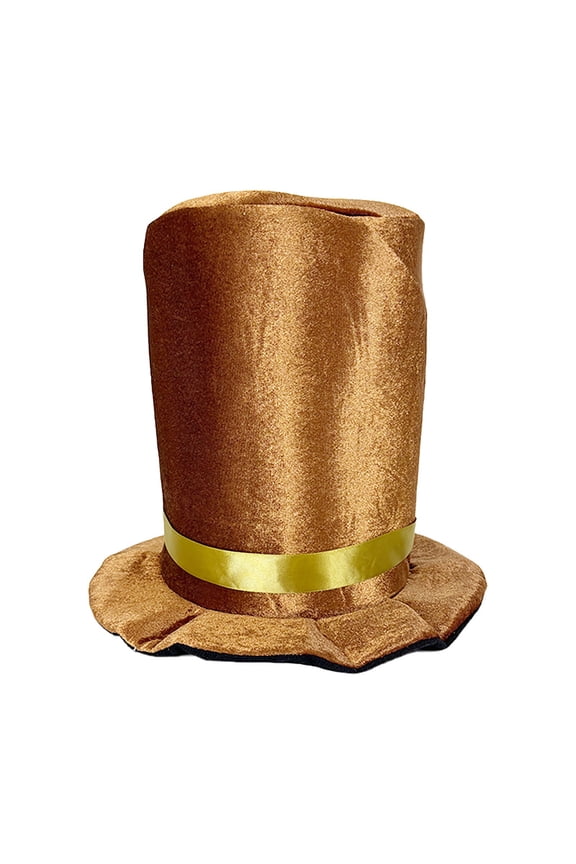 Hat Black High Top Solid Colour Floppy Hat Suitable For Performances Birthday Party Occasions, One Size