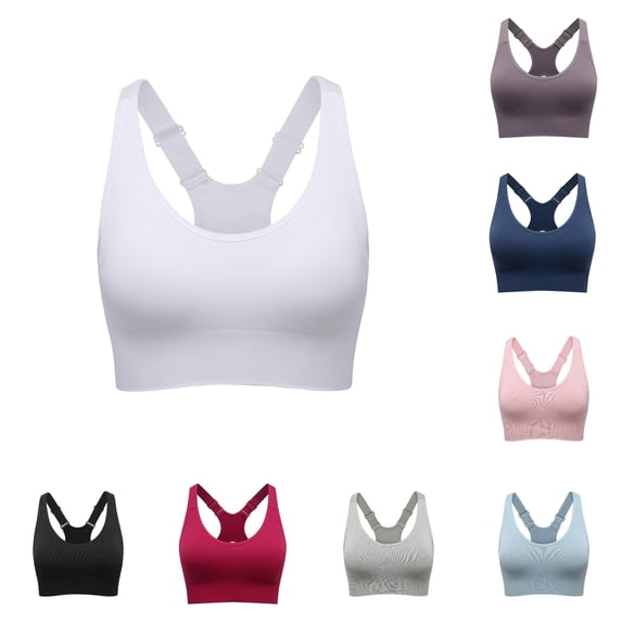 LIUYUNNN High Plus Size Sports Bra For Women Front Adjustable Straps Wirefree Support Workout Yoga Running Athletic Top Keyhole Sports Bra, Size XL