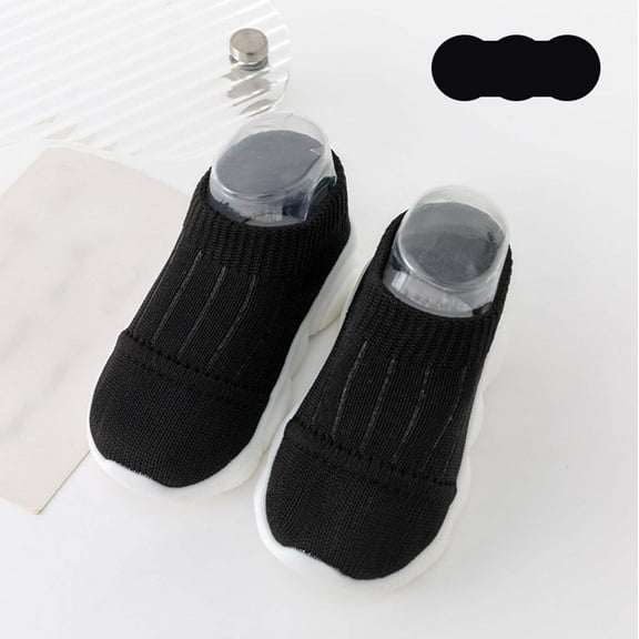 LIUYUNNN Solid Color First Walker Shoes with Grip Sneakers Non Slippers Boys sock shoes toddler 14.00 Boys Girls Four Seasons Outfits