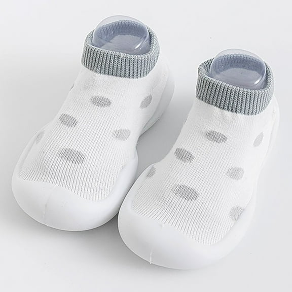 LIUYUNNN Solid Color Walking Shoes with Soft Rubber Soles Sneakers Soft Rubber Slipper for Boys Girls baby shoes 5 Boys Girls Four Seasons Outfits