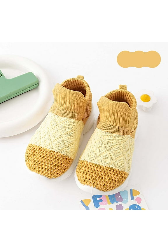 Infant Solid Color Shoes with Soft Rubber Soles Slipper Lovely for Boys Girls Walking sock shoes toddler 5 Boys Girls Four Seasons Outfits