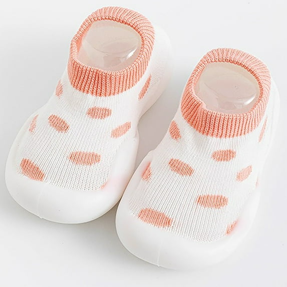 LIUYUNNN Infant Solid Color Sock Shoes with Grip Slipper Floor Slippers Boys toddler walking shoes 5 Boys Girls Four Seasons Outfits