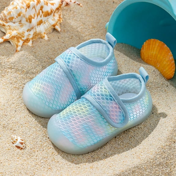 LIUYUNNN Infant Solid Color Walking Shoes with Grip Sneakers Non Slip Slippers Boys baby slippers 4 Boys Girls Four Seasons Outfits