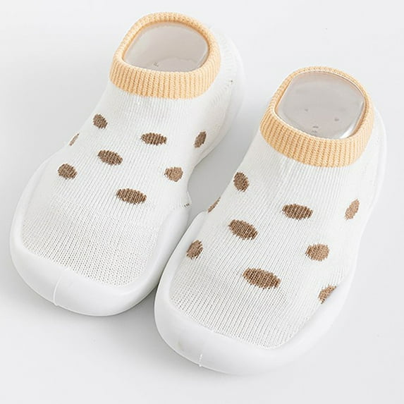 LIUYUNNN Infant Solid Color Walking Shoes with Soft Rubber Soles Slipper Indoor Slippers Boys baby booties 5 Boys Girls Four Seasons Outfits