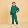 thumbnail image 1 of LIUYUNNN Kids Boys Girls Active Sweatsuit 2PC Long Sleeve Cartoon Pullover Sweatshirt Leggings Pants Fall Winter Clothes Size 10-11 Years Boys Clothes Boys Girls Fall and Winter Outfits, 1 of 7