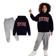 thumbnail image 1 of LIUYUNNN Kids Boys Girls Active Sweatsuit 2PC Long Sleeve Letter Pullover Tracksuit Hoodie Sweatpants Set Fall Winter Clothes Girl Sets 3-4 Years Boys Girls Fall and Winter Outfits, 1 of 4