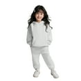 thumbnail image 1 of LIUYUNNN Kids Boys Girls Sweatsuit Set 2 Piece Long Sleeve Solid Color Pullover Hooded Sweatshirt Sweatpants Winter Clothes Girl Clothes Size 10-11 Years Boys Girls Fall and Winter Outfits, 1 of 4