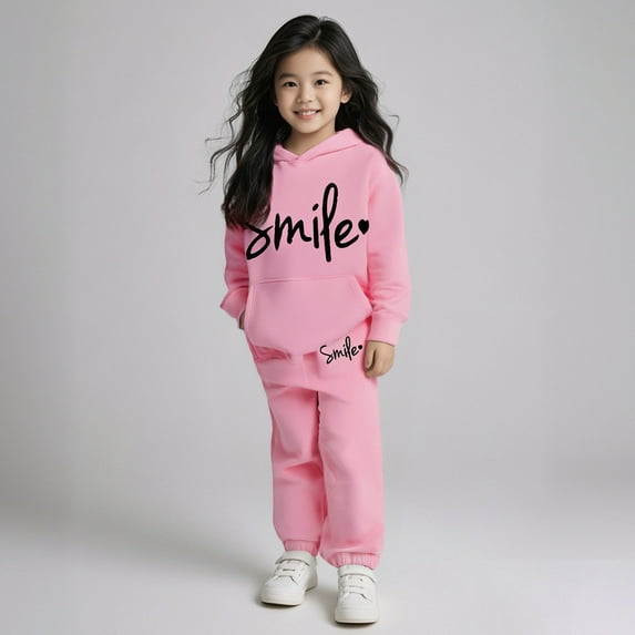 LIUYUNNN Kids Boys Girls Sweatsuit Set 2 Piece Long Sleeve Solid Color Pullover Soft Hoodie Leggings Pants Fall Clothes Kids Clothes Boys Size 4-5 Years Boys Girls Fall and Winter Outfits