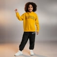 thumbnail image 1 of LIUYUNNN Kids Boys Girls Sweatsuit Set 2PC Long Sleeve Letter Pullover Tracksuit Hoodie and Jogger Sweatpants Warm Fall Winter Clothes Boys Jogger Set 5-6 Years Boys Girls Fall and Winter Outfits, 1 of 4