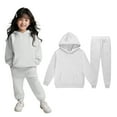 thumbnail image 1 of LIUYUNNN Kids Boys Girls Sweatsuit Set 2PC Long Sleeve Solid Color Pullover Soft Hoodie and Jogger Pants Winter Clothes Boys 4-5 Years Clothes Boys Girls Fall and Winter Outfits, 1 of 4