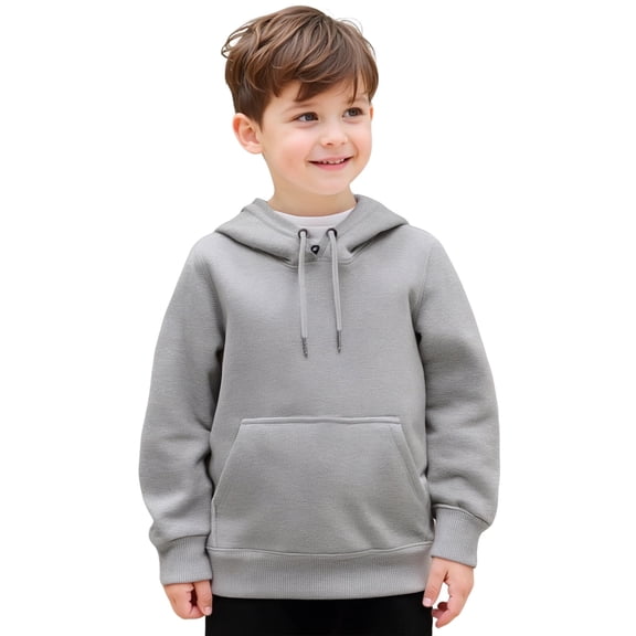 LIUYUNNN Kids Boys Hoodie Pullover Grey Hoodies Casual Long Sleeve Sweatshirts Jackets Fall Winter Clothes Girls Tops Size 3-4 Years Boys Girls Fall Outfits