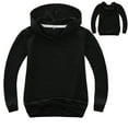 thumbnail image 1 of LIUYUNNN Kids Boys Hoodies Kids Pullover Black Hoodies Long Sleeve Pullover Tops Fall Clothes Girls Clothes Size 5-6 Years Boys Girls Fall Outfits, 1 of 3