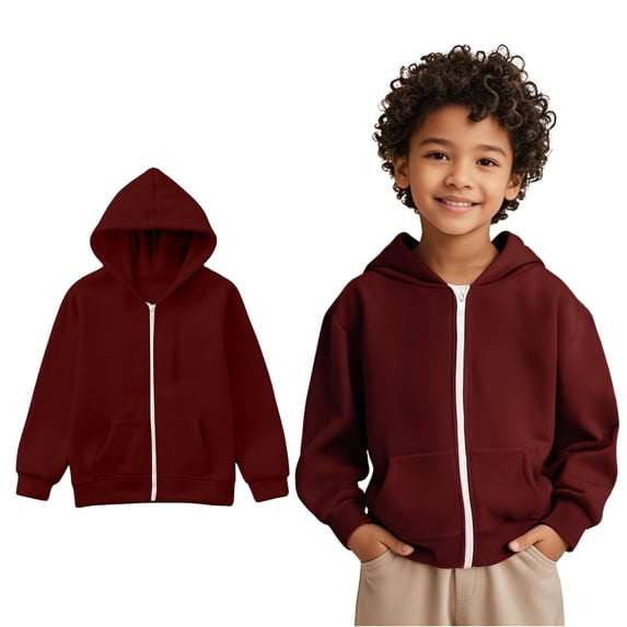 LIUYUNNN Kids Boys Hoodies Kids Zipper Hoodies Long Sleeve Lightweight Pullover Tops Loose Sweatshirt Fall Winter Clothes Little Girls Clothes Size 11-12 Years Boys Girls Fall Outfits