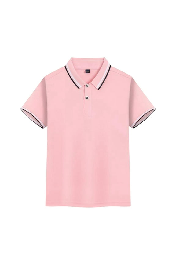 Kids Boys' Polo Shirts Short Sleeve Boys Red Button up Shirt Boys Uniform Shirts Casual Tops M12 Size Boys ClothesBoys Girls Four Seasons Outfits
