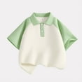 thumbnail image 1 of LIUYUNNN Kids Boys' Polo Shirts Short Sleeve Kids Green Button down Shirt School Uniforms Collared Shirts 8-9 Years Boy ShirtsBoys Girls Four Seasons Outfits, 1 of 9