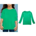 thumbnail image 1 of LIUYUNNN Kids Boys Shirts Solid ColorGreen Long Sleeve Shirt Crewneck Cotton Kids Sweatshirt Boy Shirts Size 11-12 Years Boys Girls Four Seasons Outfits, 1 of 4