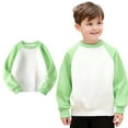 thumbnail image 1 of LIUYUNNN Kids Boys Sweatshirts Long Sleeve Pullover Light Green Sweatshirts Crewneck Sweatshirts Pullover Tops Fall Winter Clothes Little Girls Clothes Size 3-4 Years Boys Girls Fall Outfits, 1 of 6