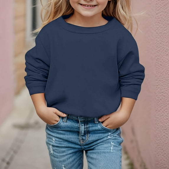 LIUYUNNN Kids Boy Sweatshirt Long Sleeve Pullover Navy Sweatshirts Crewneck Sweatshirts Pullover Tops Fall Winter Clothes Toddler Boys Clothes 7-8 Years Boys Girls Fall Outfits