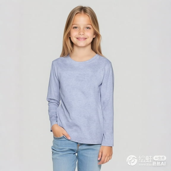 LIUYUNNN Kids Boys T Shirts Grey Pullover Long Sleeve Shirt Boys Basic Crewneck Cotton T Shirt Girl Tops 6-7 Years Boys Girls Fall and Winter Outfits