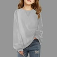 thumbnail image 1 of LIUYUNNN Kids Girl Sweatshirt Long Sleeve Pullover Grey Sweatshirt Kids Crewneck Pullover Tops Fall Clothes Kids Clothes Boys Size 9-10 Years Boys Girls Fall Outfits, 1 of 6