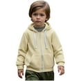thumbnail image 1 of LIUYUNNN Kids Girls Hoodie Kids Zipper Beige Hoodies Long Sleeve Casual Basic Pullover Sweatshirt Hoodie Fall Winter Clothes Kids Boys Clothes 6-7 Years Boys Girls Fall Outfits, 1 of 6