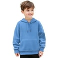thumbnail image 1 of LIUYUNNN Kids Girls Hoodies Kids Pullover Blue Hooded Long Sleeve Casual Basic Pullover Sweatshirt Hoodie Fall Winter Clothes Little Girl Clothes 8-10 Years Boys Girls Fall Outfits, 1 of 3