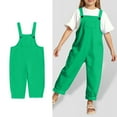 thumbnail image 1 of LIUYUNNN Kids Girls' Jumpsuits Rompers Summer Rompers for Girls Loose Rompers Adjustable Wide Leg Jumpsuit Girls Outfits Size 6-7 YearsBoys Girls Summer and Fall Outfits, 1 of 4