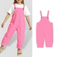 thumbnail image 1 of LIUYUNNN Kids Girls Sleeveless Jumpsuit Girls Summer Clothes Overalls with Side Pockets Adjustable Leg Girls Clothing Size 4-5 YearsBoys Girls Summer and Fall Outfits, 1 of 4