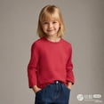 thumbnail image 1 of LIUYUNNN Kids Girls T Shirt Red Pullover Long Sleeve Shirt Crewneck T-Shirts Fall Tops Tees Cotton Kids Sweatshirt Girls Uniform Shirts 5-6 Years Boys Girls Fall and Winter Outfits, 1 of 3