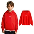 thumbnail image 1 of LIUYUNNN Kids Hoddies Kids Pullover Red Hooded Casual Long Sleeve Hoodies Fall Clothes Size 6-7 Years Boys Clothes Boys Girls Fall Outfits, 1 of 7