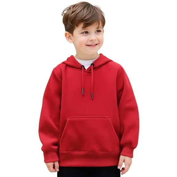 LIUYUNNN Kids Hoddies Pullover Red Hoodies Long Sleeve Pullover Tops Winter Clothes Girl Clothes 4-5 Years Boys Girls Fall Outfits