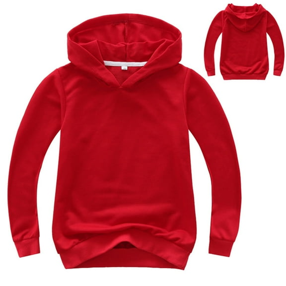 LIUYUNNN Kids Hoodie Kids Pullover Red Hoodies Long Sleeve Soft Sweatshirts Top Fall Clothes 9-10 Years Girl Clothes Boys Girls Fall Outfits