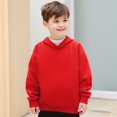 thumbnail image 1 of LIUYUNNN Kids Hoodies Boys Kids Pullover Red Hoodie Long Sleeve Hooded Sweatshirt Top Winter Clothes Girls Kids Clothes 6-7 Years Boys Girls Fall Outfits, 1 of 6