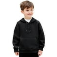 thumbnail image 1 of LIUYUNNN Kids Hoodies Kids Pullover Black Hooded Casual Long Sleeve Sweatshirts Warm Fall Winter Clothes Size 8-10 Years Boys Clothes Boys Girls Fall Outfits, 1 of 3