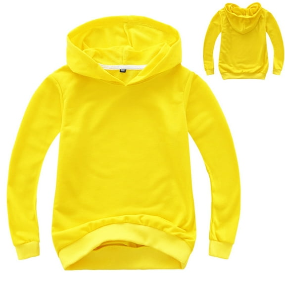 LIUYUNNN Kids Hoodies Kids Pullover Yellow Hoodies Long Sleeve Pullover Tops Winter Clothes Kids Clothes for Girls 8-9 Years Boys Girls Fall Outfits