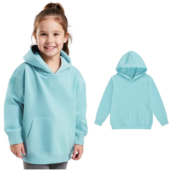 LIUYUNNN Kids Hoodies Pullover Blue Hooded Lightweight Long Sleeve Hoodies Fall Clothes Size 7-8 Years Boys Clothes Boys Girls Fall Outfits