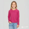thumbnail image 1 of LIUYUNNN Kids Kids T Shirt Hot Pink Pullover Long Sleeve Top Crewneck Cotton T Shirt Girls Uniform Shirts 9-10 Years Boys Girls Fall and Winter Outfits, 1 of 9