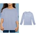 thumbnail image 1 of LIUYUNNN Kids Kids T Shirt Solid ColorGrey Long Sleeve Top Crewneck Tee Cotton T Shirt Boys 6-7 Years Shirts Boys Girls Four Seasons Outfits, 1 of 4