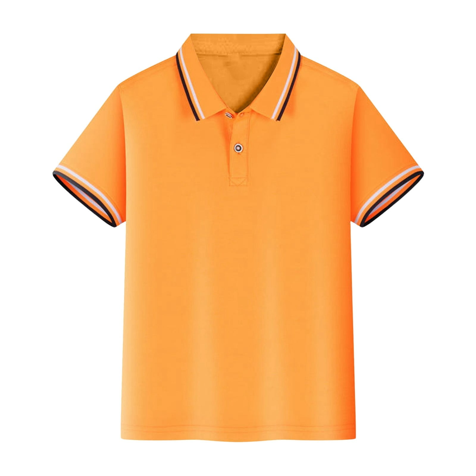 LIUYUNNN Kids Polo Shirt Boys Short Sleeve Boys Orange Button up Shirt ...