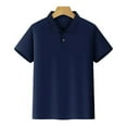 thumbnail image 1 of LIUYUNNN Kids Polo Shirt Boys Short Sleeve Navy Button down Shirt Boys School Uniforms Collared Shirt 10-12 Years Boys ShirtsBoys Girls Four Seasons Outfits, 1 of 6