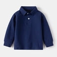 thumbnail image 1 of LIUYUNNN Kids Polo Shirts for Boys Long Sleeve Blue Button down Shirt Boys School Uniforms Boys Collared Shirts 3-4 Years Shirts for Boys Boys Girls Four Seasons Outfits, 1 of 7