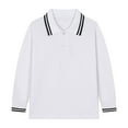 thumbnail image 1 of LIUYUNNN Kids Polo Shirts for Boys Long Sleeve Boy White Button down Shirt Boys Uniform Shirts Collared Shirt 6-7 Years Boy Shirts Size Boys Girls Four Seasons Outfits, 1 of 2