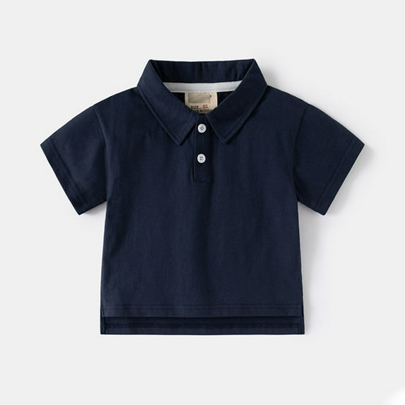 LIUYUNNN Kids Polo Shirt Boys Short Sleeve Boys Navy Button up Shirt Boys School Uniform Shirts Collared Shirt 8-10 Years ShirtsBoys Girls Four Seasons Outfits