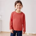 thumbnail image 1 of LIUYUNNN Kids Shirt for Boys Red Pullover Long Sleeve Shirt Boys Kids Fall Tops Crewneck Basic Tees Cotton T Shirt Boys Size 6-8 Years ShirtsBoys Girls Fall and Winter Outfits, 1 of 3